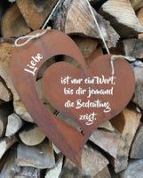Edelrost Herz „Liebe“