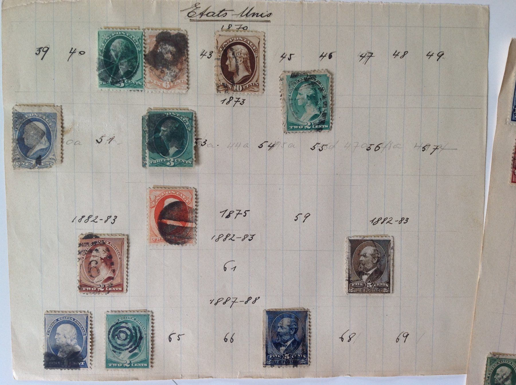 Alle Briefmarken: timbre USA 30.8.6 – Gebraucht aus Vuiteboeuf von broticaire 1