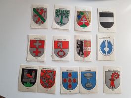 13 Städtewappen. Klebebilder Kaffee HAG Bohnenkaffee