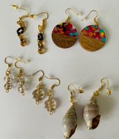Golden Ohrringe Set Neu 5 Paar