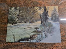 Winterlandschaft-Photochrom aus Kunstantiquariat Zürich