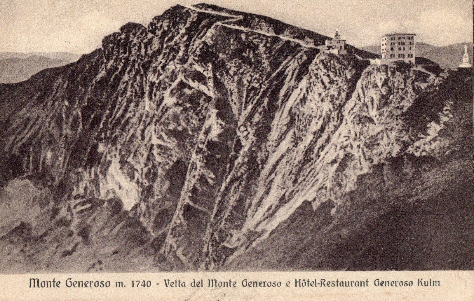 Ansichtskarten: Monte Generoso – Gebraucht aus Melano von pisonsdro