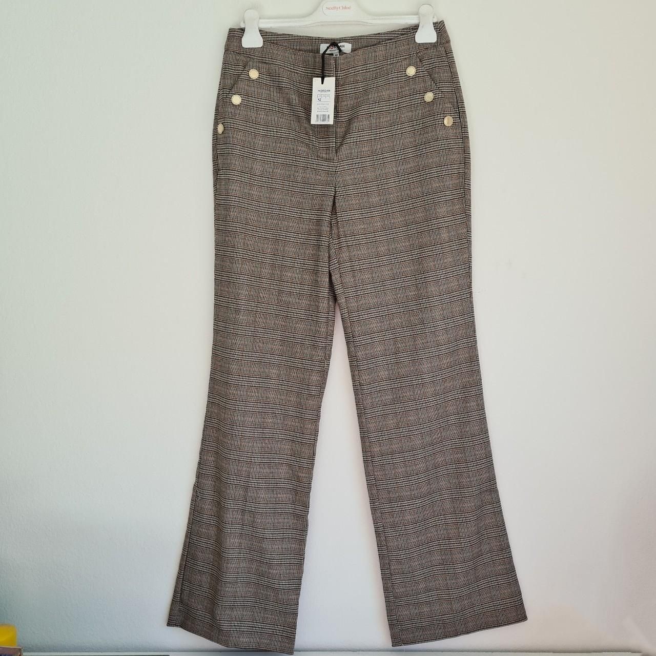 Morgan Pantaloni: Morgan Elegante Stoffhose Kariert Herbst Look – Nuovo (secondo la descrizione) da Emmen venduto da mak31