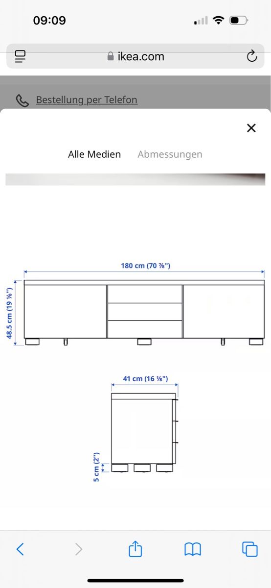 Ikea Mobili TV: Meuble TV noir laqué Ikea Besta – Usato da Sion venduto da tchana77 3