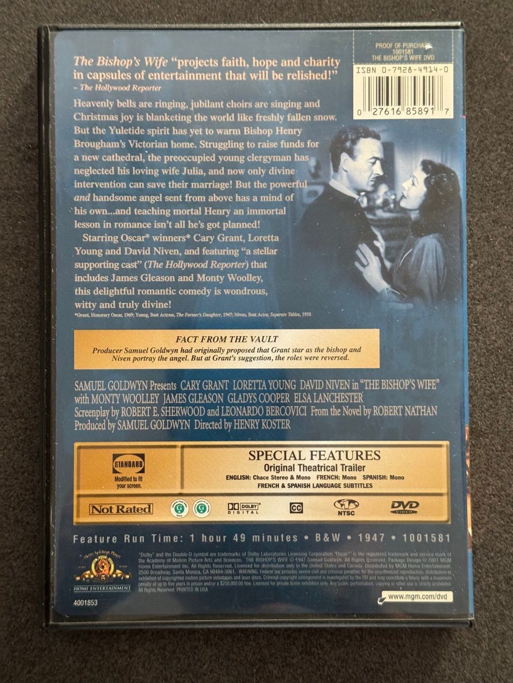 Alle DVDs: The Bishop's Wife DVD Cary Grant Loretta Young Ländercode 1! – Gebraucht aus Fribourg von tschjoly 1