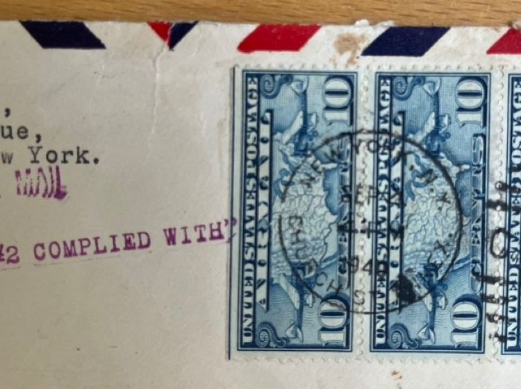 Tutti i francobolli: Brief New York nach Lausanne 1940 – Usato da Freidorf TG venduto da ern_7s68 2