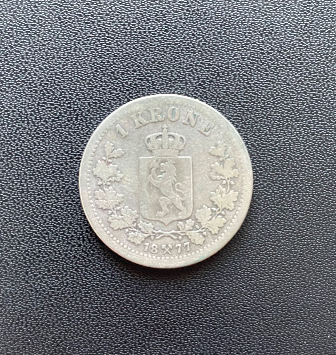 Tutti le monete: Norwegen - 1 Krone 1877 – Usato da Meilen venduto da coins4sale 1