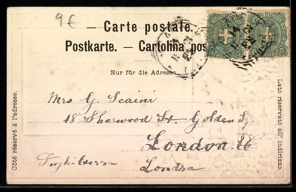 Cartoline postali: Passepartout-Lithographie Basel, Spalent – Usato da Berlin venduto da bartko-reher 1