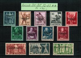 DIV-BIT - Kurzsatz 72-83 ** postfrisch