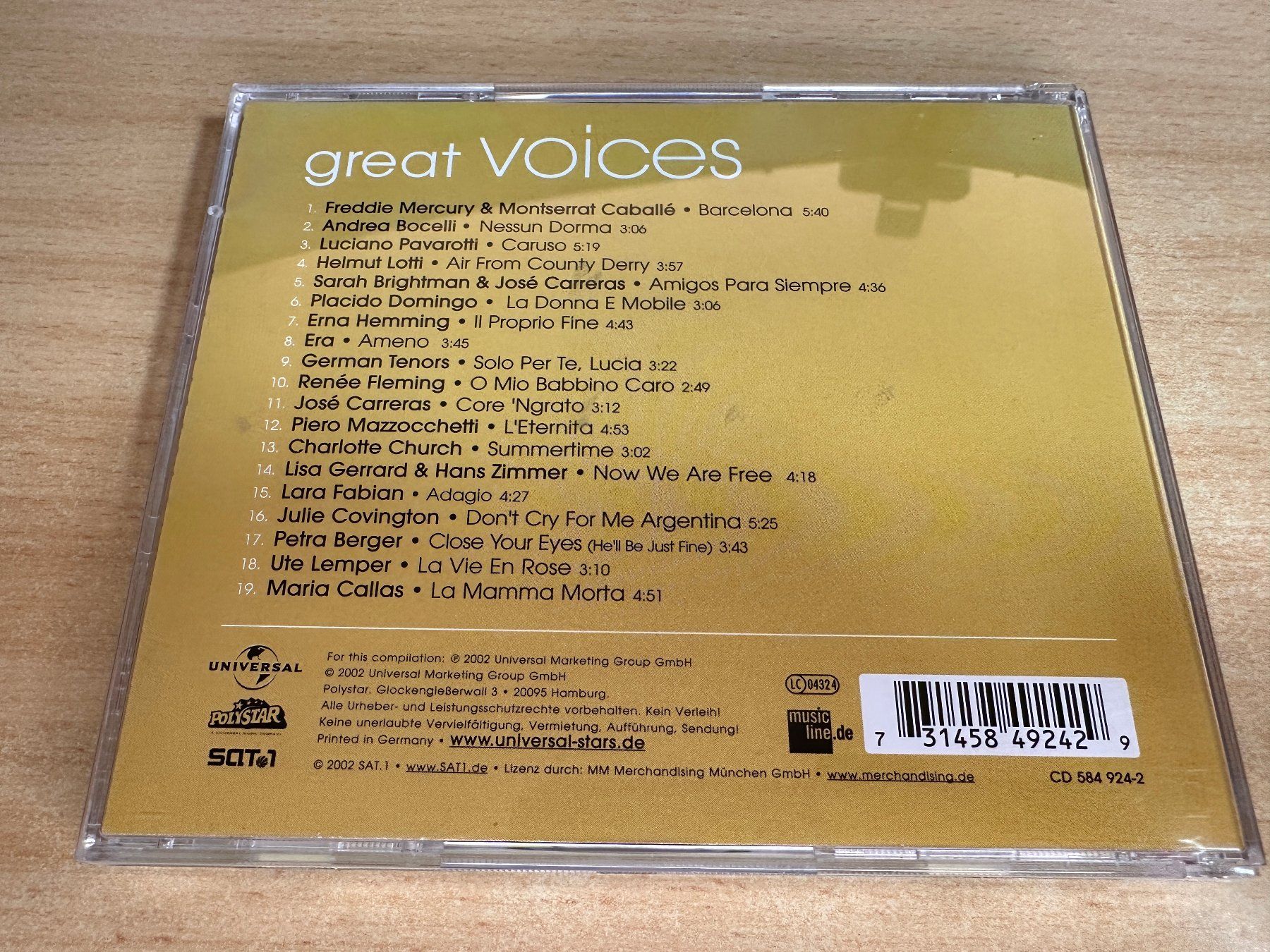 CD: J3 Various – Great Voices – Usato da Rikon im Tösstal venduto da Alpenmutz 1