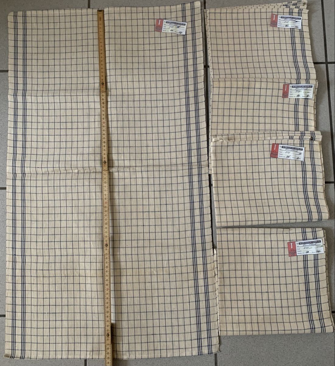 Küchentücher: 5 Vintage Geschirrtücher, Halbleinen – Neu (gemäss Beschreibung) aus Egg b. Zürich von ohtannenbaum