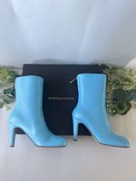 Bottega Veneta Leather Ankle Boots Blue — 37 EU — New 💙