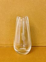 ORREFORS Kristall Vase mit Pflanzenmotiv H 15 cm ca. 1960/70