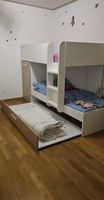 Etagenbett ANTHONY mit  Stauraum - Weiss/Eiche 