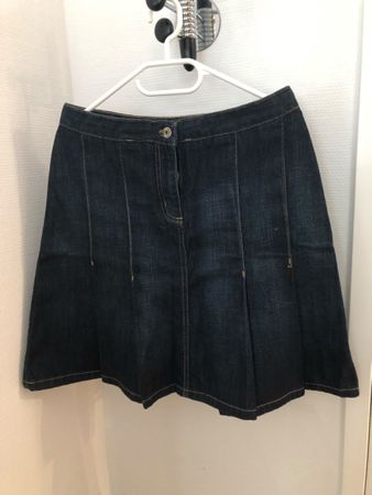 Faltenrock Jeansrock 38 dunkelblau 