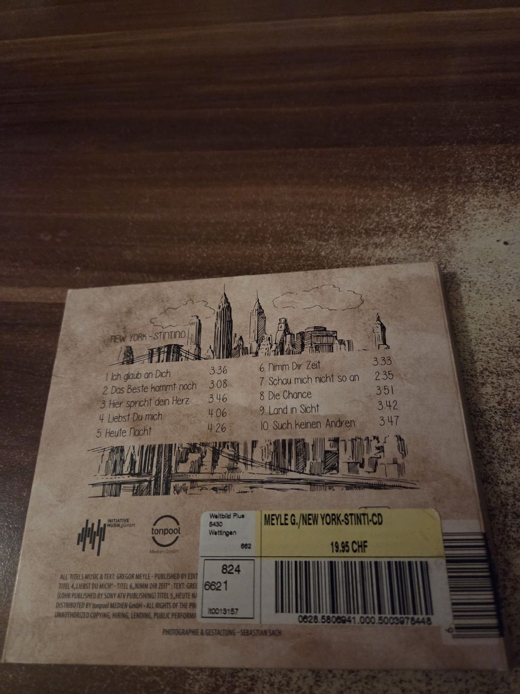 CDs: Gregor Meyle - New York-Stintino – Gebraucht aus Wattenwil von Mage66 1