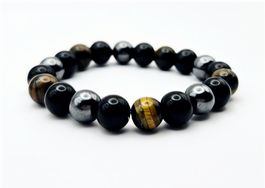 Stein-Armband Tigerauge Onyx Hämatit Heilsteine/Natursteine