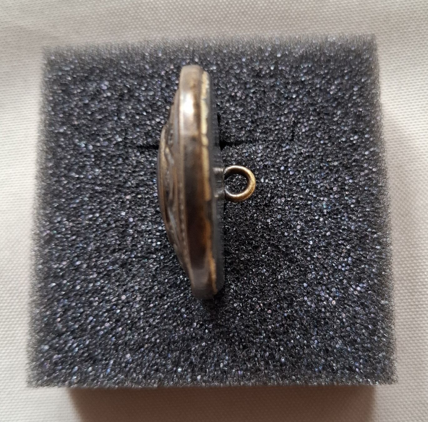 Bottoni: Antiker Knopf Messing-Optik, 34 mm. – Usato da Dietikon venduto da Hirschkopf 4