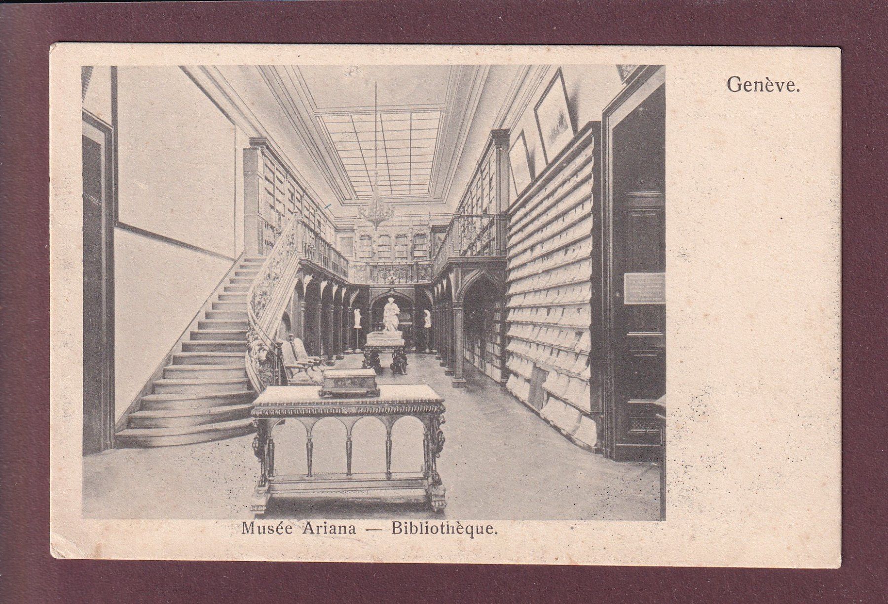 Cartes postales: GENEVE - Ariana - Bibliothèque – D'occasion à Pully par nicecards