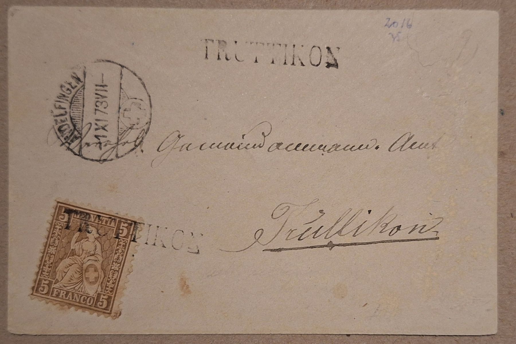 Tutti i francobolli: Sitzende Helvetia Stabstempel Truttikon – Usato da Balgach venduto da SIMEON27