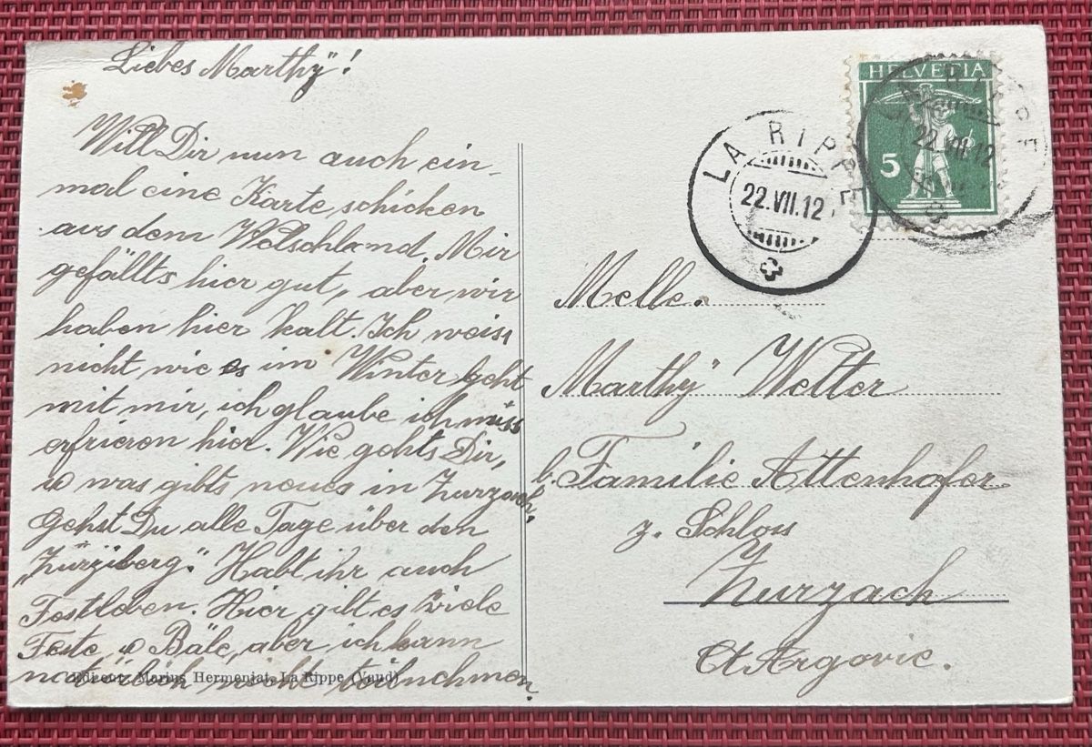 Cartoline postali: AK Ls Rippe 1912 – Usato da Horw venduto da Tellbub 1