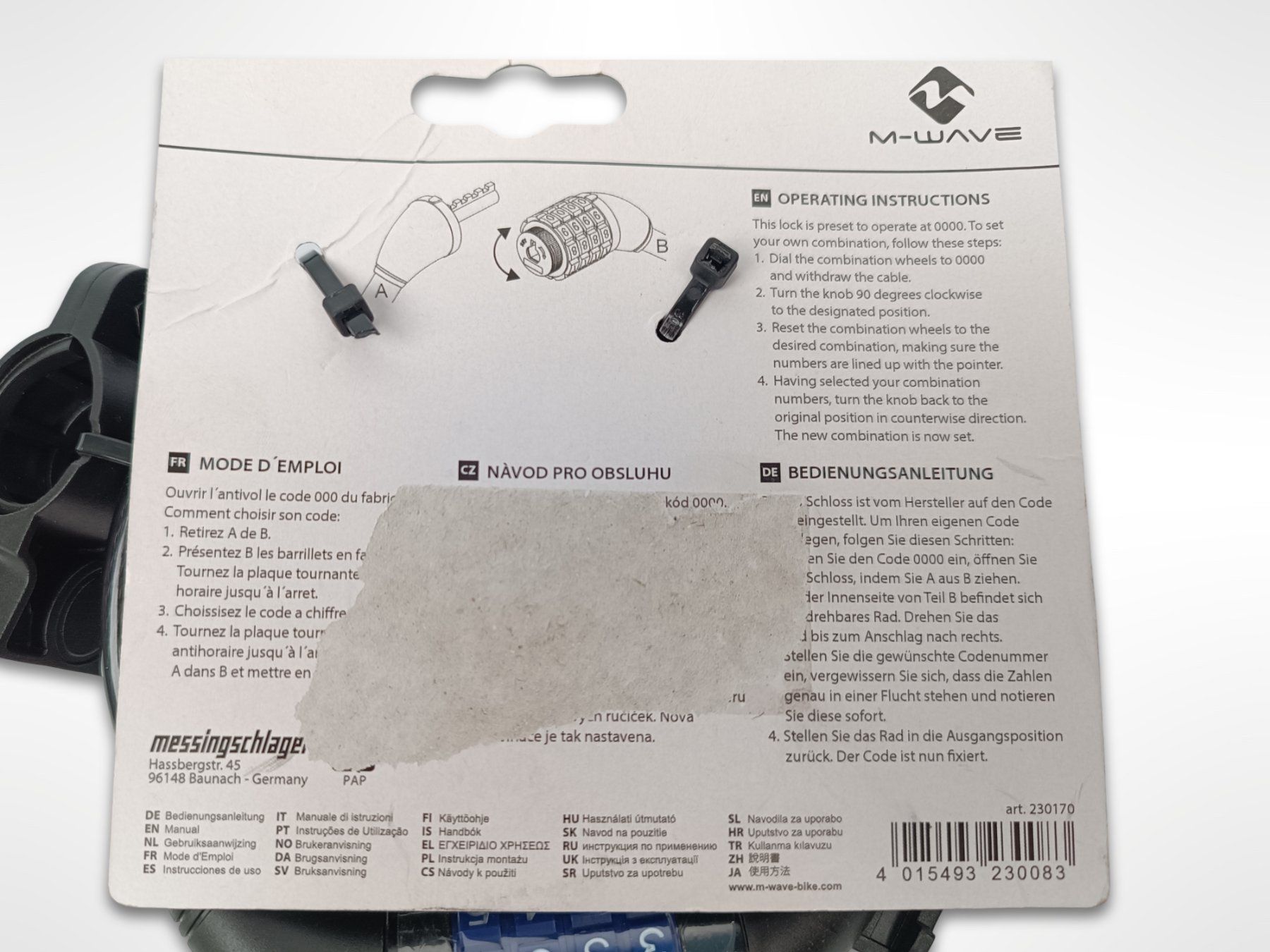 Schlösser: M-WAVE Zahlenschloss – Neu (gemäss Beschreibung) aus Suhr von Restwert_Suhr 4