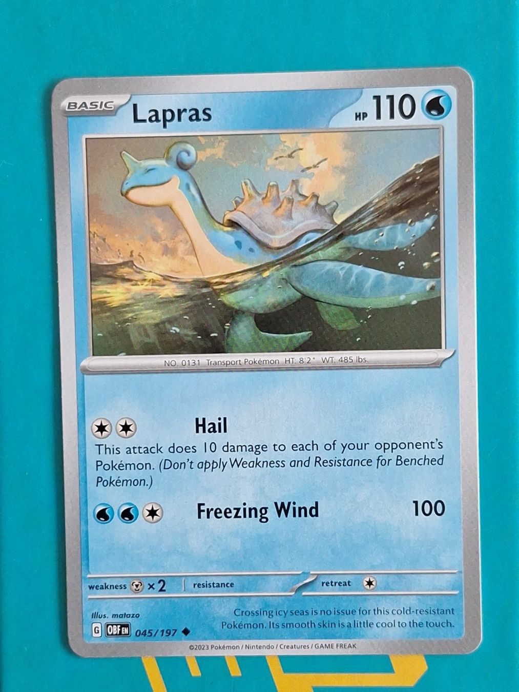 Pokémon Carte collezionabili: Lapras - Pokemon Obsidian Flames – Usato da Altstätten SG venduto da GGsGameshop
