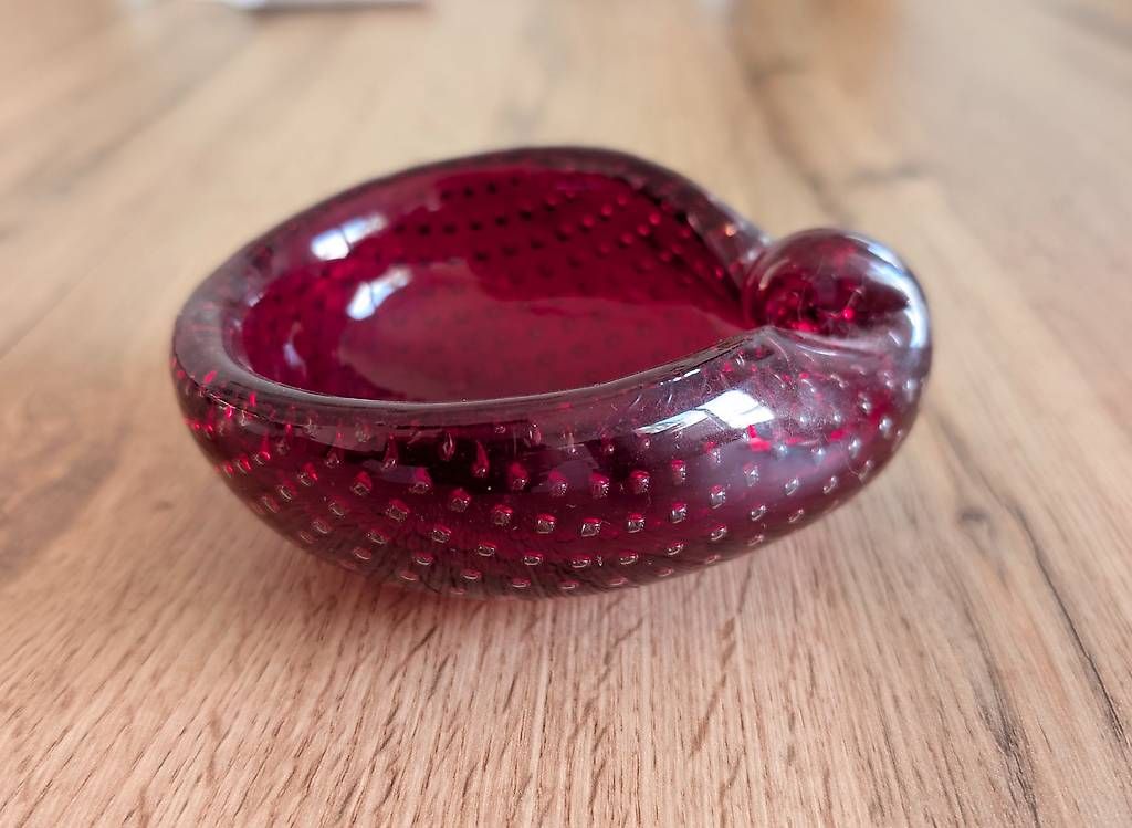 Portacenere: Murano Aschenbecher rot – Usato da Nidau venduto da nani111 1