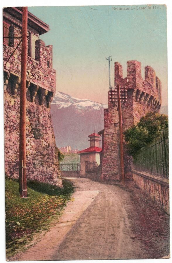 Ansichtskarten: Bellinzona, Castello Uri, datiert 1914 – Gebraucht aus Frauenfeld von POML
