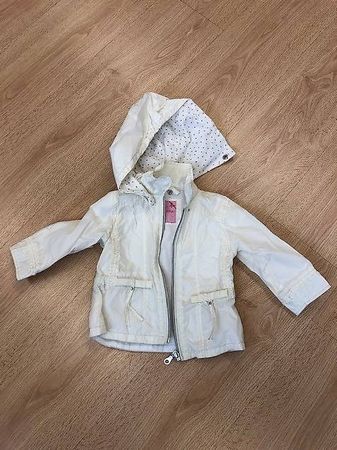 Elegante Kinderjacke Wind/ Regen Neuwertig weiss Gr 9 Monat
