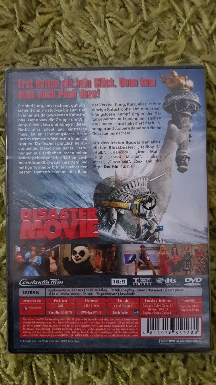 Tutti i DVDs: Disaster Movie – Nuovo e nell'imballaggio originale da Dornach venduto da Letizia1987 1