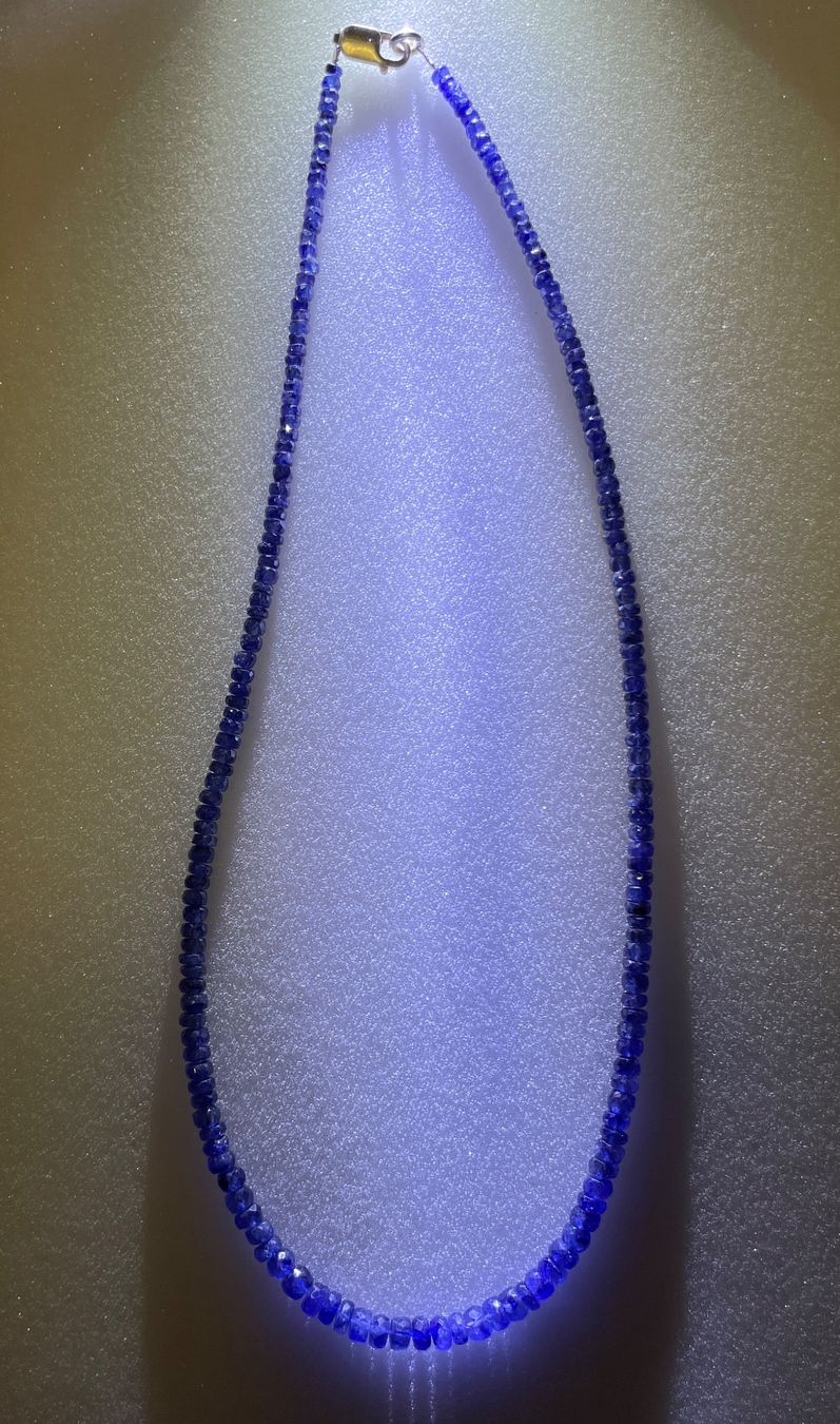 Catenine: Saphir Kette Blau, facettiert – Nuovo (secondo la descrizione) da Sonterswil venduto da Cameo4 1