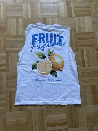 Tanktop weiss Grösse L Fruit Fusion mit Fleck