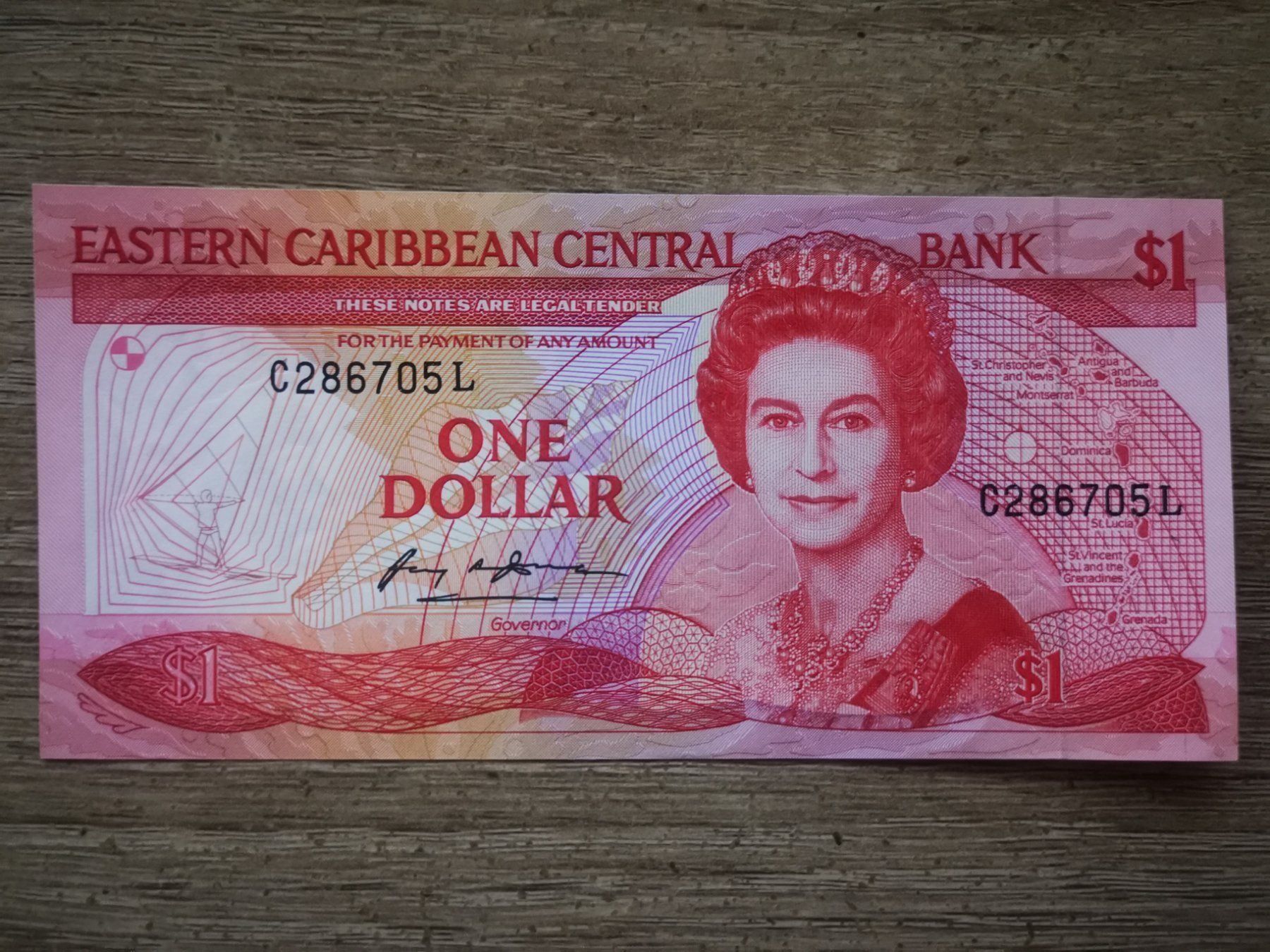 Banconote: Eastern Caribbean  1 Dollar  1985-87 UNC – Nuovo (secondo la descrizione) da Cousset venduto da Patricio77