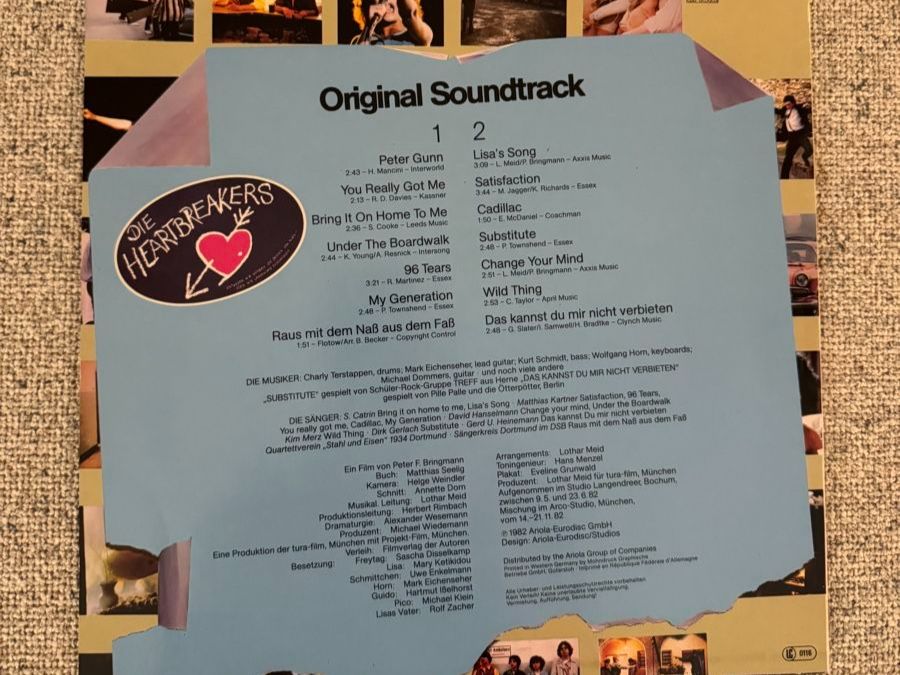 Dischi in vinile: Die Heartbreakers - Original Soundtrack - LP - 80s – Usato da Rorbas venduto da BlackstarRecords 1