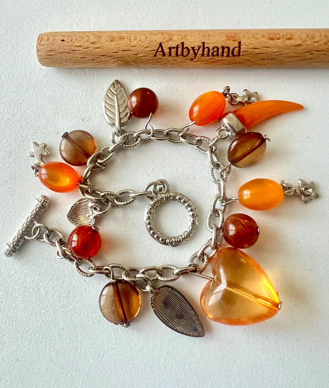 Bracciali & Braccialetti: Boho Charm-Armband | Bettel Armband -Karneol- & Achat-Optik – Usato da Ruswil venduto da artbyhand 5