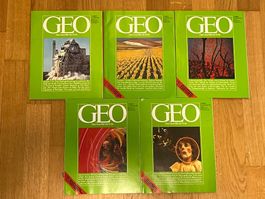Magazin GEO – Das neue Bild der Erde 1982 Nr. 8–12 – 5 Ausga