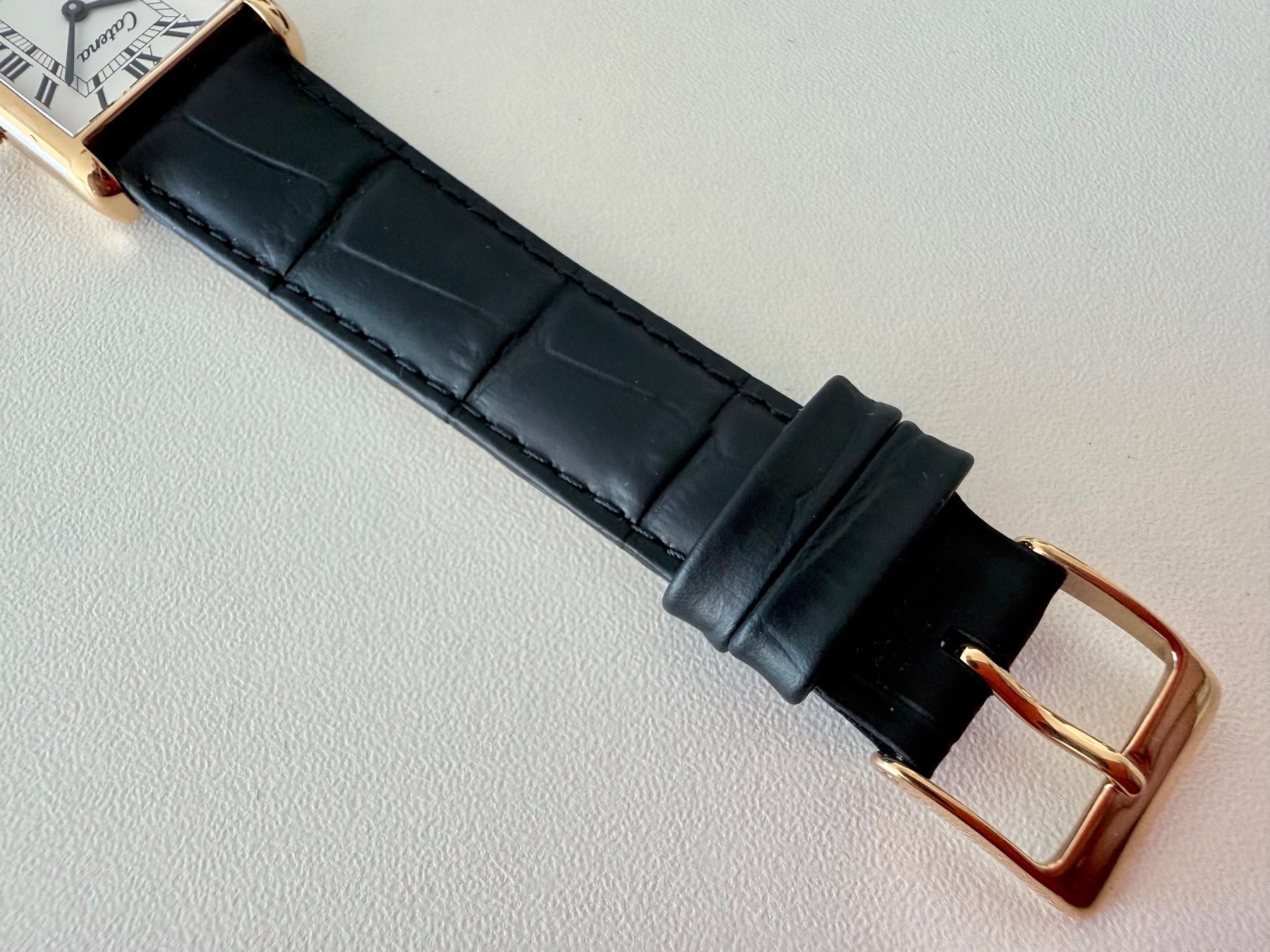 Orologi: CATENA "Tank" type, MEDIUM, Plaqué or, Mechanical, Swiss – Nuovo e nell'imballaggio originale da Le Mont-sur-Lausanne venduto da LycaGallery 6