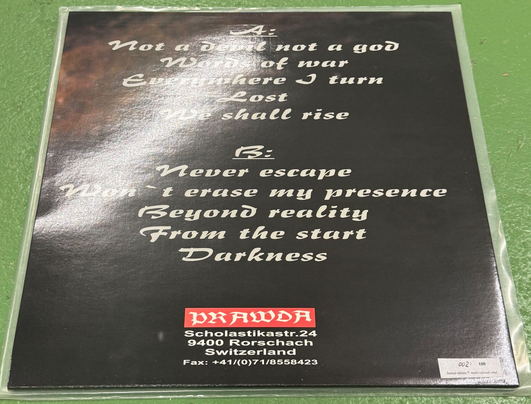 Dischi in vinile: Cwill: Beyond Reality (CH-Scream-Mosh-HC, limited, Legends!) – Usato da Basel venduto da Ostschweiz06 3