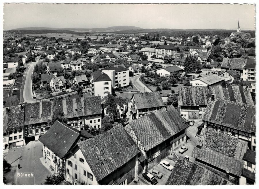 Cartes postales: Bülach von oben, Oldtimer, um 1960 – D'occasion à Frauenfeld par POML