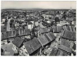 Bülach von oben, Oldtimer, um 1960