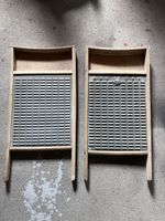 Antike Waschbretter aus Holz & Metall, 2 Stk.