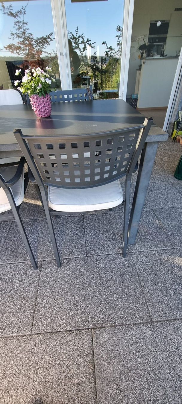 Set de table et chaises: Gartentisch mit 6 Stühlen (Metall) – D'occasion à Buchs ZH par Kasimir007 2