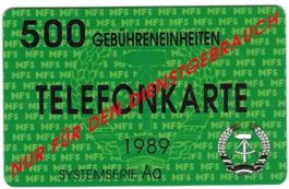 Telefonkarte Deutschland DDR 1989 ungeladen