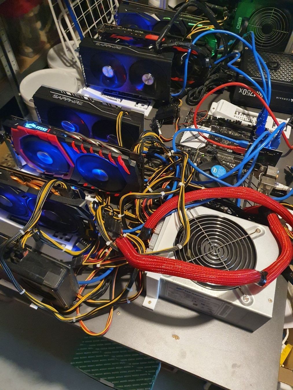 Coin Miner: RIG ETH 197 Mh/s 7 x GPU Ethereum – Usato da Flurlingen venduto da LS2011100 9