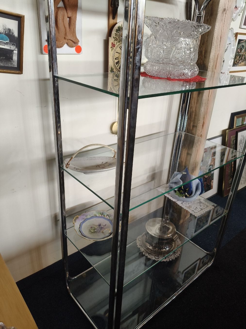 Scaffali: chrom- Regal mit Glas aus  70 er – Usato da Zwingen venduto da inf_2blh