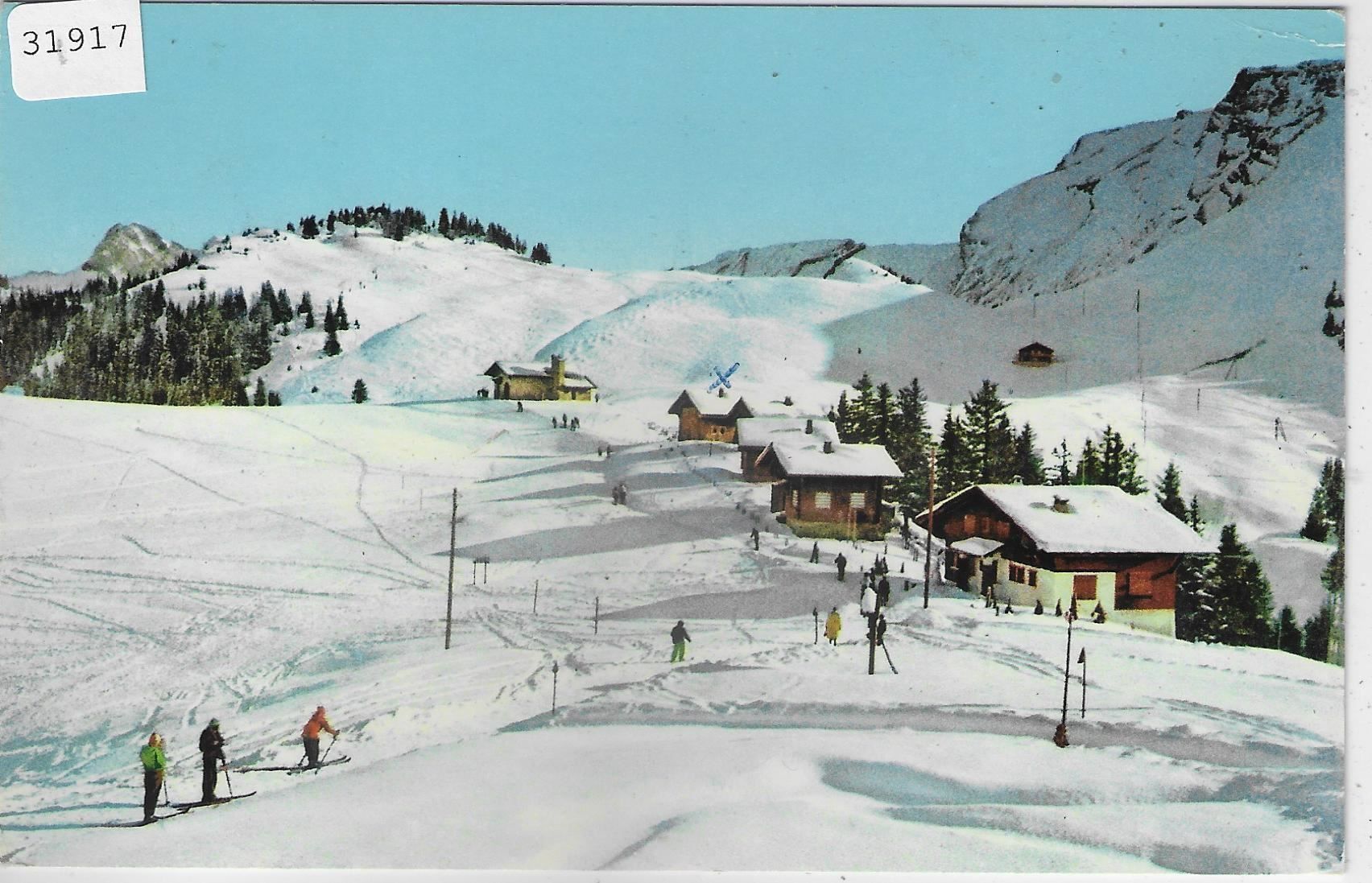 Cartoline postali: Klewenalp im Winter - Skifahrer – Usato da Ettingen venduto da Kartenplanet