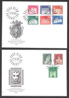 2 FDC Teilserie 412 - 417, 419, 420, 422 ET Bern 12.9.1968