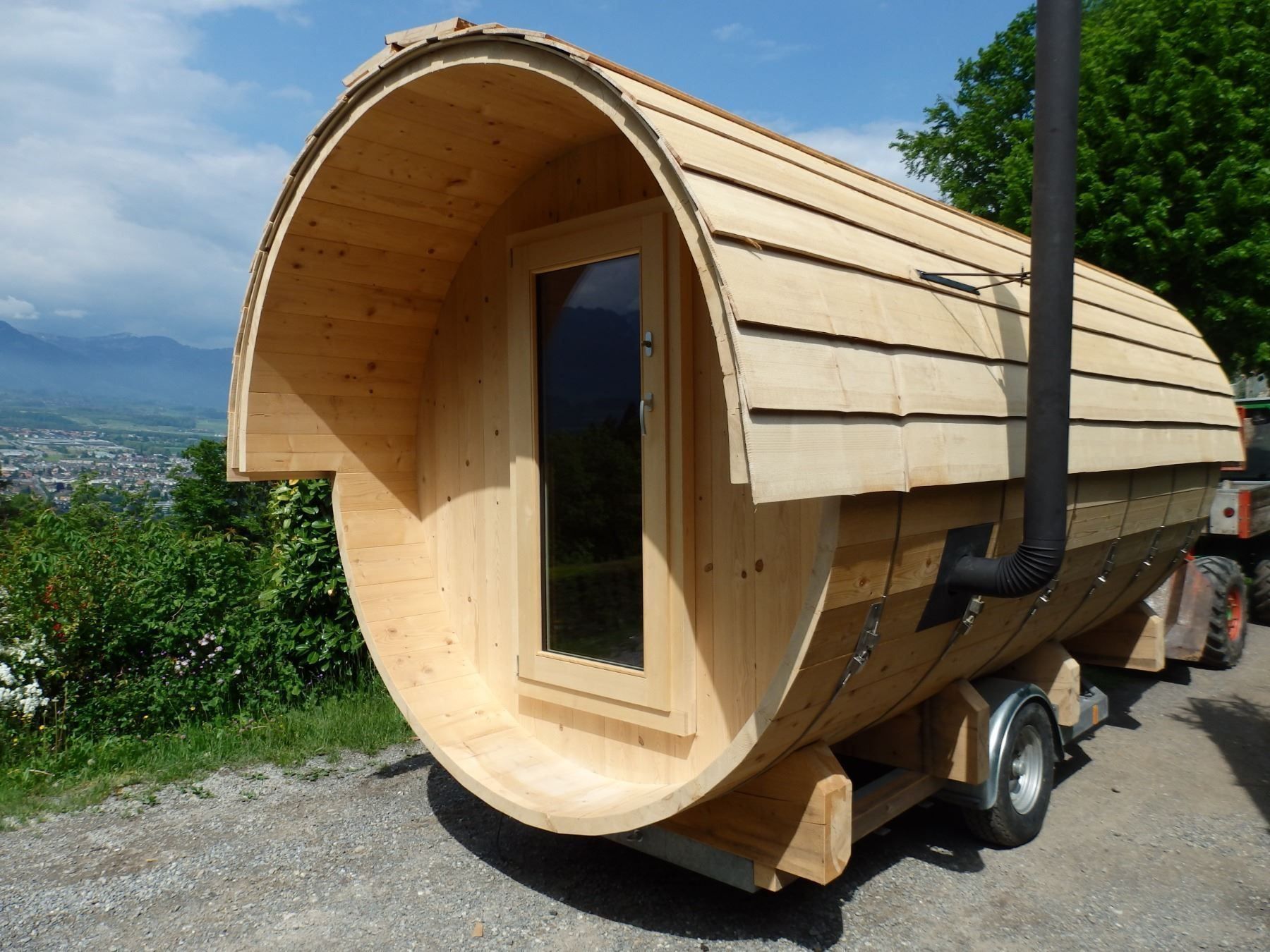 Sauna & Accessori: Tiny House Fasshaus Fassauna – Nuovo (secondo la descrizione) da Heiligenschwendi venduto da kiplimo 1