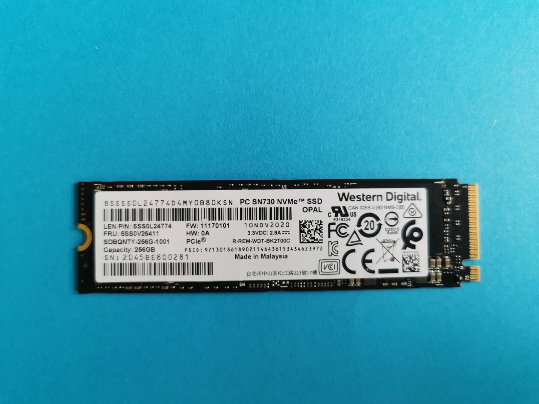 Western Digital Harddisks: Western Digital Solid State Drive Nvme 256GB – Gebraucht aus Suhr von augustavat